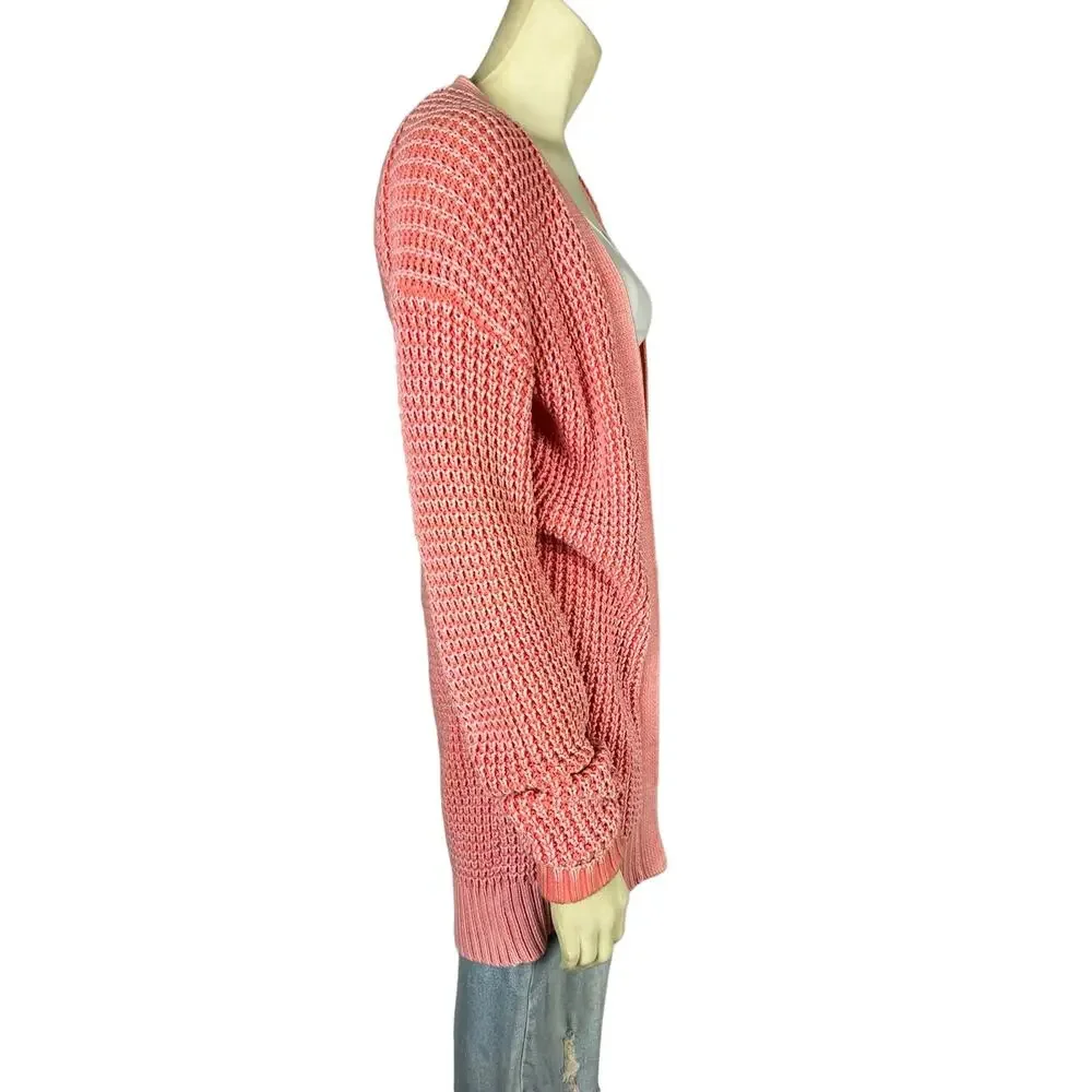 Michael Kors Knit Open Front Cardigan Sweater XXS Peach Cozy Comfy Cute Casual